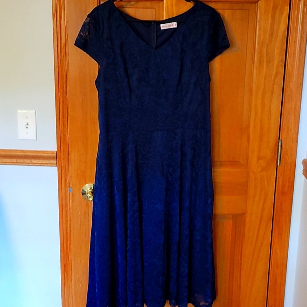 Navy lace dress 2XL NWOT